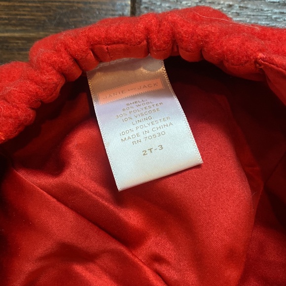 Janie and Jack Red Wool Beret - Picture 4 of 4